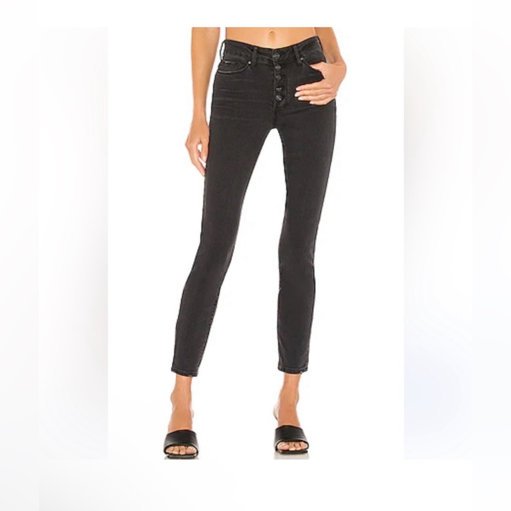 Paige Hoxton Slim button fly black skinny jeans size 26